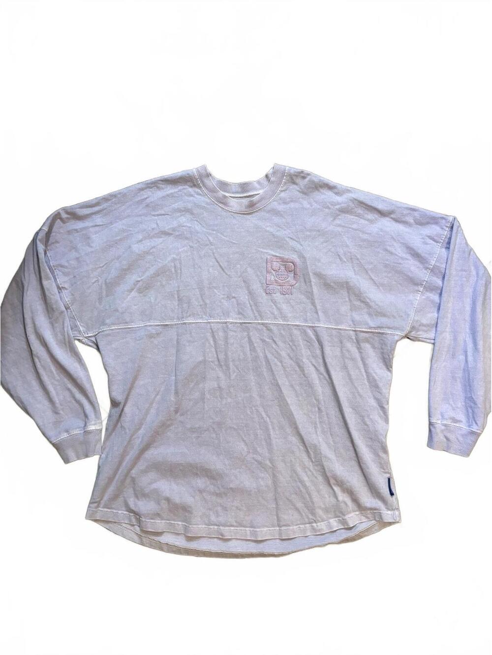 Disney Walt Disney World Spirit Jersey Large Lavender Glitter Puff Oversized